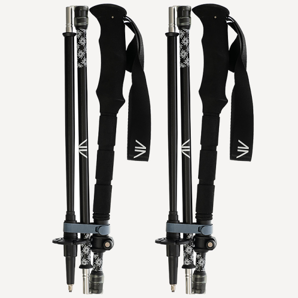 Палки треккинговые GORAA Z POLE (CARBON - ALU), 460г (Черный; 110-135см/упак 43см)